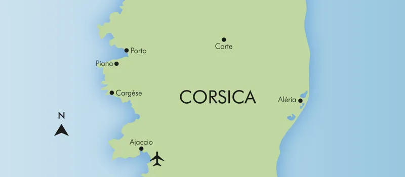 Map Of Corsica Holidays | Simpson Travel Map Of Corsica Holidays | Simpson Travel